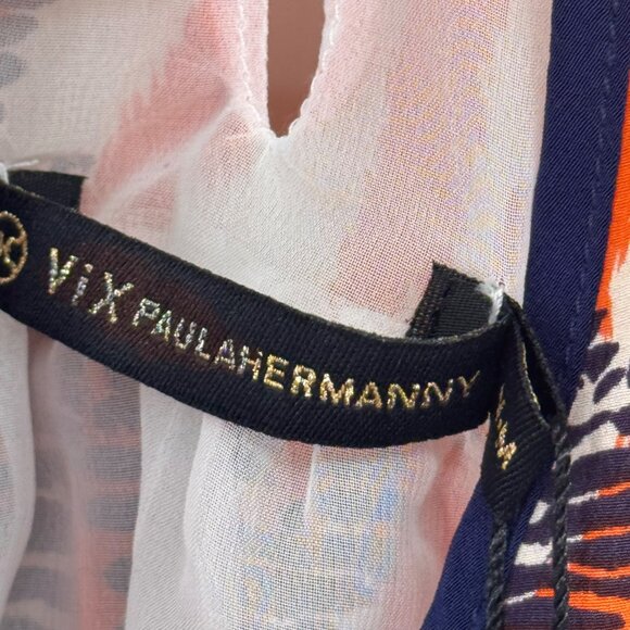 Vix Paulahermanny Sleeveless Abstract Print Dress- silk Size Medium new $248 - Picture 8 of 12